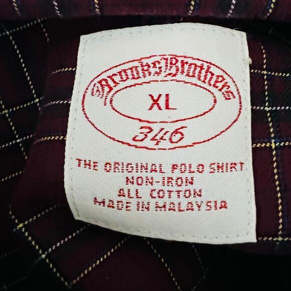 Brooks Brothers Tartan Plaid Button Down Long Sleeve Classic Cotton Shirt XL - Picture 10 of 11